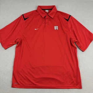 Camisa Polo Vintage Rutgers Caballeros Escarlata Hombres Extra Grande Roja Nike Y2K 2000s XL - Imagen 1 de 12