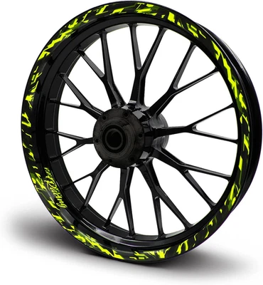 Set Di 16 Adesivi per Cerchioni, per Moto, Auto, Cerchioni, Design Future, Set C - Immagine 1 di 4