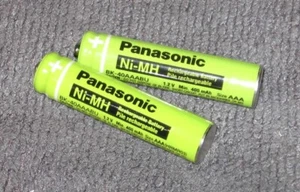 2 GENUINE Panasonic NiMh BK-40AAABU Rechargeable Phone Battery 400mAh - Picture 1 of 12