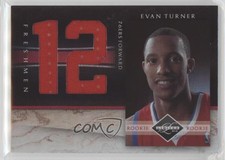 2010 Limited Freshman Jumbo Materials Jersey Numbers /99 Evan Turner Rookie RC