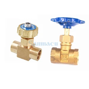 1/8" 1/4" 3/8" 1/2" BSP Innengewinde gleich gerader Griff Messing Nadelventil 0,8 Mpa - Bild 1 von 14