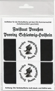 Kennzeichen-Aufkleber Freistaat Preußen Provinz Schleswig Holstein - Bild 1 von 1