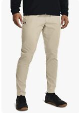 Under Armour UA Fitted Stretch Woven Pants Stone Beige Size Small 1366215 Golf