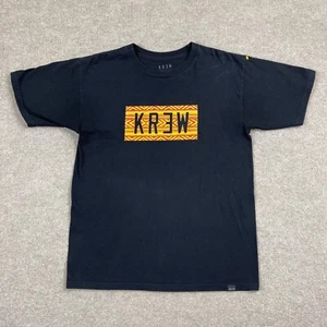 Krew Men's Shirt Size M Black Short Sleeve Crew Neck Skateboarding Graphic Tee - Picture 1 of 8