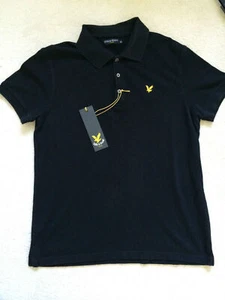 LYLE&SCOTT VINTAGE MENS POLO SHIRT BLACK - size: XL - SLIM - Picture 1 of 5