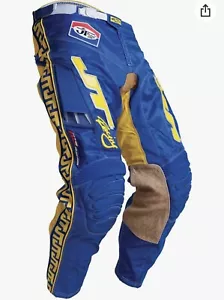 JT Racing USA Classick ALV MX Pants Moto Motocross Racing Blue/Yellow Size 30 - Picture 1 of 7