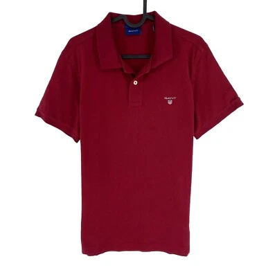 Gant Homme Rouge Foncé Polo À Manches Courtes Piqué Taille XL - Photo 1/4