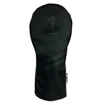Sunfish leather driver golf headcover - Black on Black Murdered Out ! - Image 1 of 2