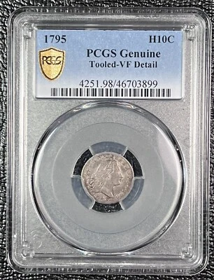 1795 H10c PCGS Tooled - VF Detalles (46703899) Gran Detalle Foto 1 de 4