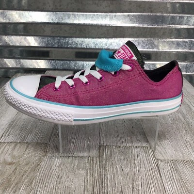 Converse All Star 656035F Sneaker Women's Pink Glitter Green Junior Tennis Sz 5 - Image 1 of 4