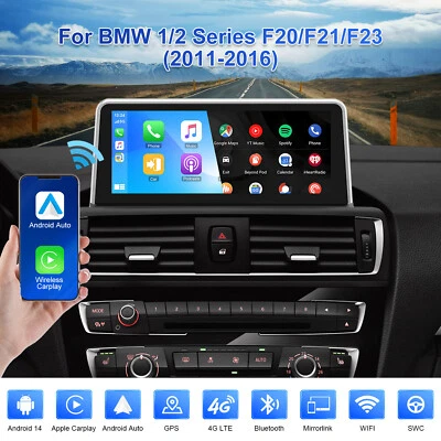 10,25'' 8GB+128GB Android 14 Autoradio CarPlay für BMW 1/2 Serie F20 F21 F23 NBT - Bild 1 von 4