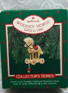1987 Hallmark Keepsake Wooden Horse Collector's Series Ornament - Picture 1 of 2