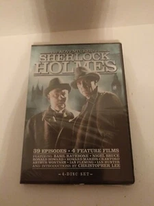 THE ADVENTURES OF SHERLOCK HOLMES (4-DVD SET, 2012) Deluxe 39 Episodes + 4 Films - Picture 1 of 3