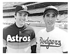 Foto de Nolan Ryan Houston Astros y Sandy Koufax de los Dodgers de Los Ángeles 8x10 - Imagen 1 de 2