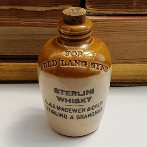 Stoneware Advertising Miniature Whisky Jug Stirling Scottish Antique circa 1910 - Picture 1 of 11
