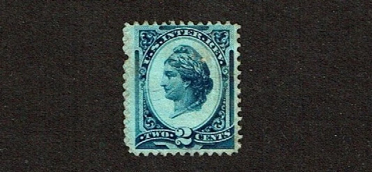 1875-8 U.S.THIRD Issue LIBERTY 2c Blue on Blue Unwkm  Sc#R152 Appears Mint/NG - Image 1 of 1