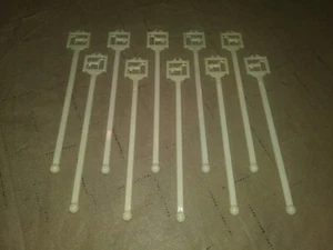 Vintage NOS White Horse Blended Scotch Whisky Swizzle Sticks  Set of 10 - Picture 1 of 4