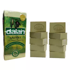 Sapone Turco Dalan 10 x Barrette Naturale 100% Puro Olio di Oliva Bagno Fatto a Mano Tacchino - Foto 1 di 2