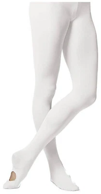 Girls Convertible Footed Dance Tights Opaque Soft Stretchy Ballet Tight for Kids - Image 1 of 4