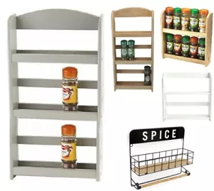 Jarros de 2/3 niveles de especias hierbas soporte soporte madera de bambú cocina nuevo - Imagen 1 de 15