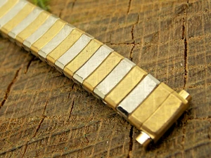Vintage NOS Speidel USA Watch Band Expansion 2-Tone Stainless Steel 10mm-12mm - Picture 1 of 3