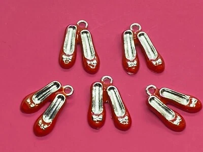Ruby Slippers/Red Shoes Charms - pack of 5 - Oz themed projects