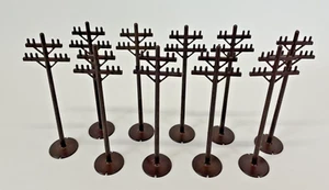 10 Marx Toys 7 Inch Brown Railroad Telephone Poles For Model Railroading Diorama - Picture 1 of 6