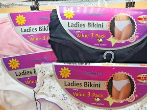 3 Pack Ladies Cotton Bikini Briefs Pants Knickers Underwear in Size 10 - 18 - Picture 1 of 9