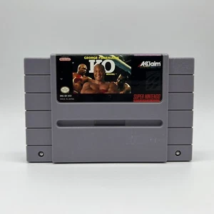 SNES Super Nintendo George Foreman’s KO Boxing Tested & Working Acclaim 1992 - Picture 1 of 4
