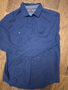 Wool rich Longsleeve Blue Button Up Sz Large - Picture 1 of 2