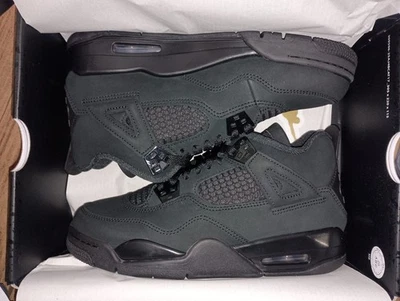 Air Jordan 4 Retro OG (GS) Negro/Negro-LT Grafito IB4171-010 Talla 7Y Foto 1 de 4