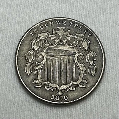 1870 SHIELD NICKEL FINE - Image 1 of 2