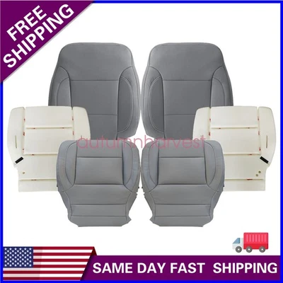 Cubierta de asiento delantera inferior/superior/almohadilla de espuma gris para Chevy Suburban 1500 2014-2019 Foto 1 de 4