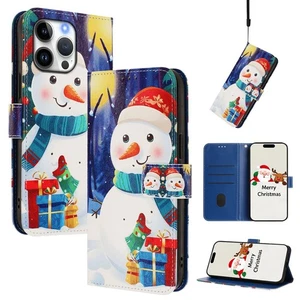 For Motorola Infinix Card Wallet Case Christmas Gift Bag Flip Stand Phone Cover - Picture 1 of 19