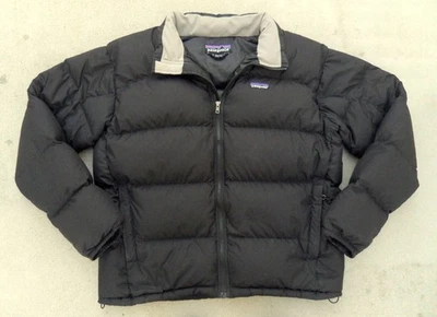 Vtg Patagonia Down Jacket Men's Size Large Black 600 fill power fitz roy hi loft - Image 1 of 4