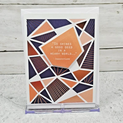 Tarjeta de agradecimiento American Greetings 4x6 Just Wink Peach Blue Shakespeare Best Foto 1 de 4