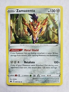 Pokemon Card Zamazenta Crown Zenith Holo Rare 097/159 Near Mint - Picture 1 of 4