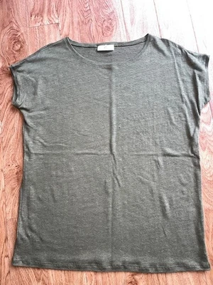 KHAKI LINEN T-SHIRT BY LA REDOUTE SIZE M BRAND NEW WITHOUT TAGS - Image 1 of 2
