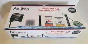 Aqueon 10 Gallon Fish Tank Aquarium Essentials Kit W/ Filter Heater Fish Net etc - Picture 1 of 9