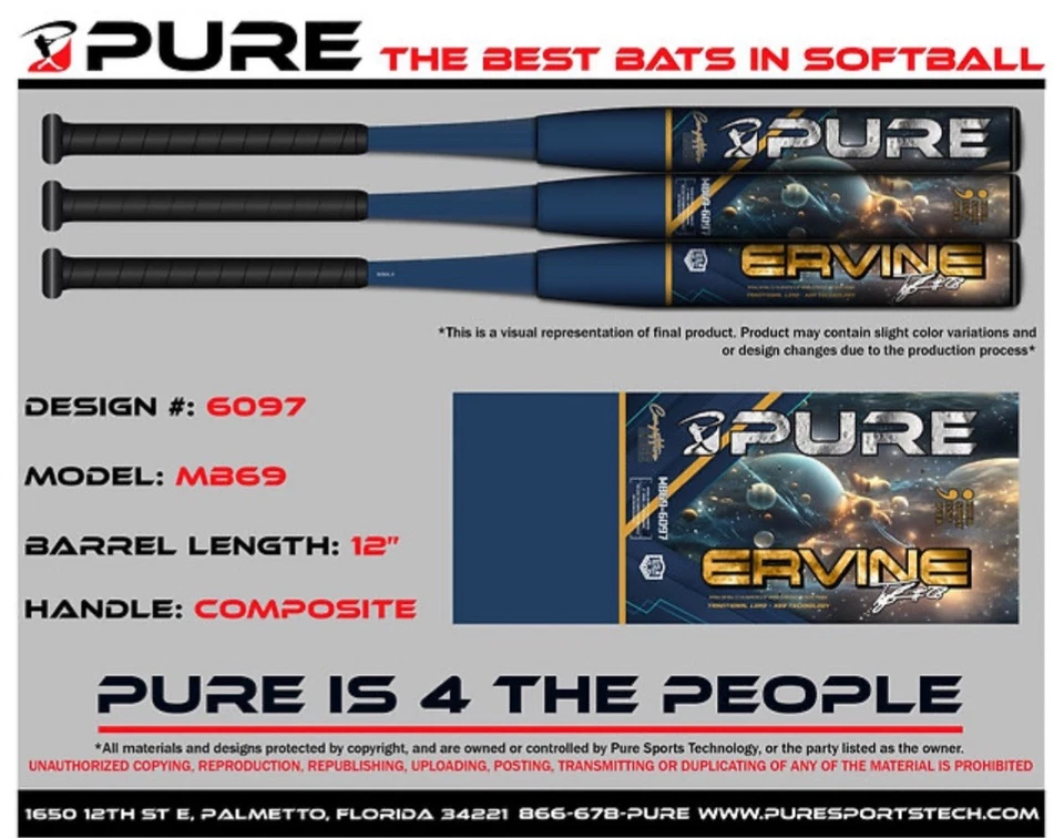 PURE SPORTS 2 PIEZAS 12′′ EDICIÓN LIMITADA ERVINE EE. UU. 1 oz EL 25 OZ ASA/USA Revolution Foto 1 de 4