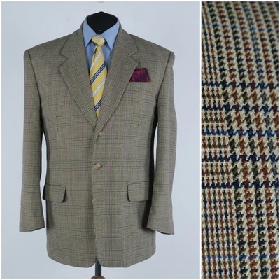 Mens Multi Colour Blazer 46R US Size Check Prince of Wales Sport Coat Jacket - Image 1 of 4