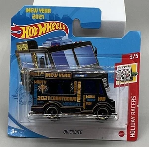 Hot Wheels Short Card Quick Bite 2021 New Year 3/5 HW Holiday Racers Car NEW - Picture 1 of 1