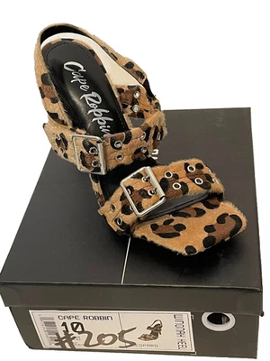 Tacones altos Cape Robbin Winonah estampado de leopardo Stilleto para mujer talla 10 nuevos en caja Foto 1 de 4