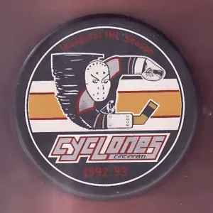 IHL CINCINNATI CYCLONES 1992-1993 IHL INAUGURAL PUCK OMNITRADE back - LAST1 - Picture 1 of 1