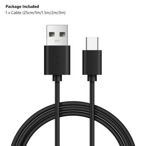 2m Fast USB C 1.5m For Huawei  Samsung 1m Type C 3A Cable 3m Charger Charging - Afbeelding 1 van 9