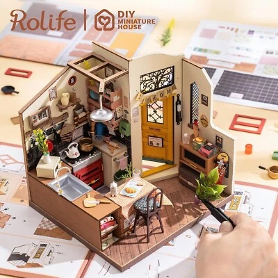 Rolife 1:24 Acogedora Cocina Hágalo Usted Mismo Miniatura Casa de Muñecas Regalo para Adolescentes Foto 1 de 4