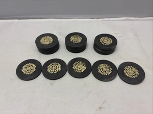 20x Unidentified Sunburst Poker Casino Chip Hat & Cane Mold Black - Picture 1 of 2