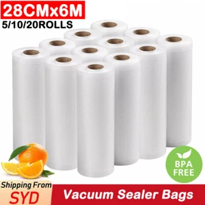 5/10/20 Rolls Food Vacuum Sealer Bags Food Storage Saver Heat Seal Cryovac - Picture 1 of 13