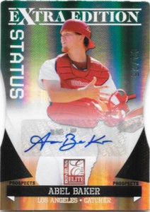 Abel Baker 2011 Elite Extra Edition Green Status Die Cut Rookie Auto #2/25