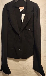 Women's 3X Black Suit Jacket Puff Sleeves New With Tag - Picture 1 of 4
